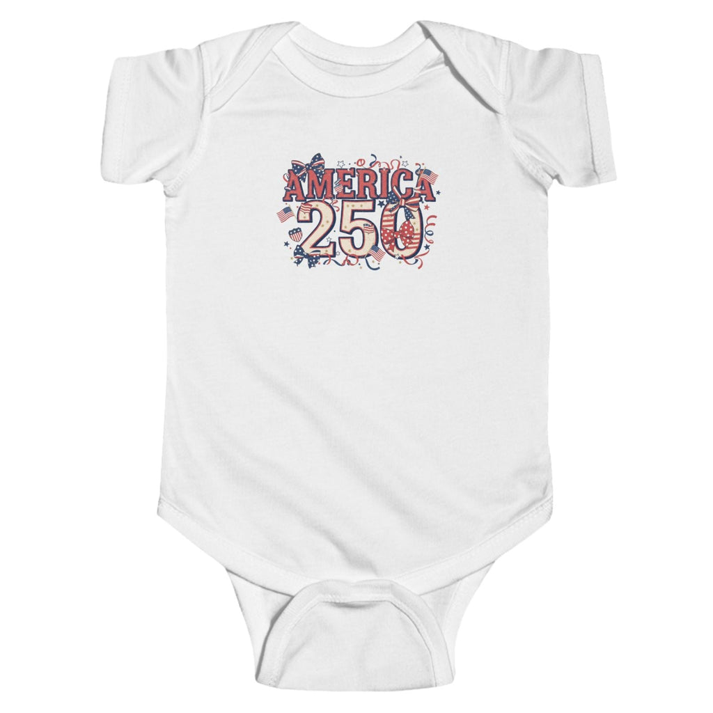 'America 250' Patriotic 4th of July Baby Onesie