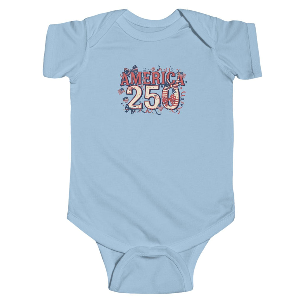 'America 250' Patriotic 4th of July Baby Onesie