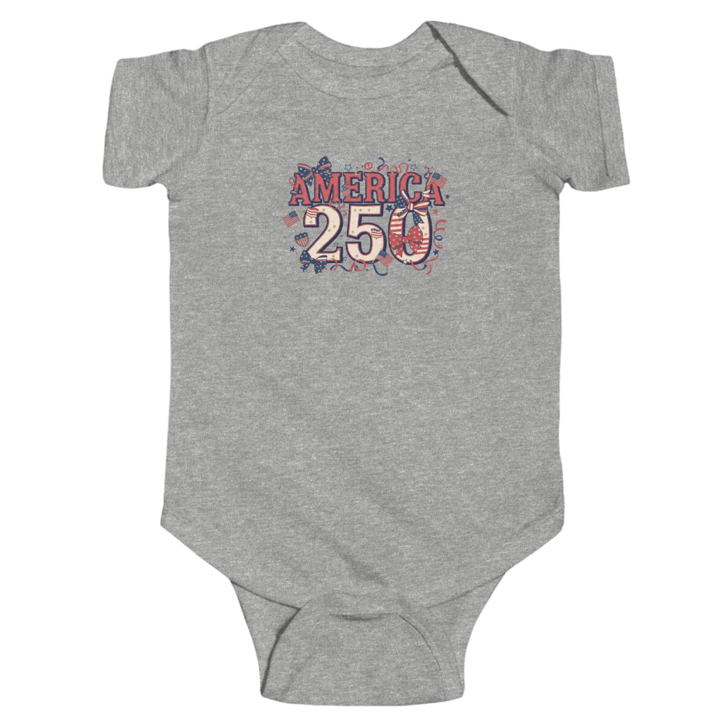 'America 250' Patriotic 4th of July Baby Onesie