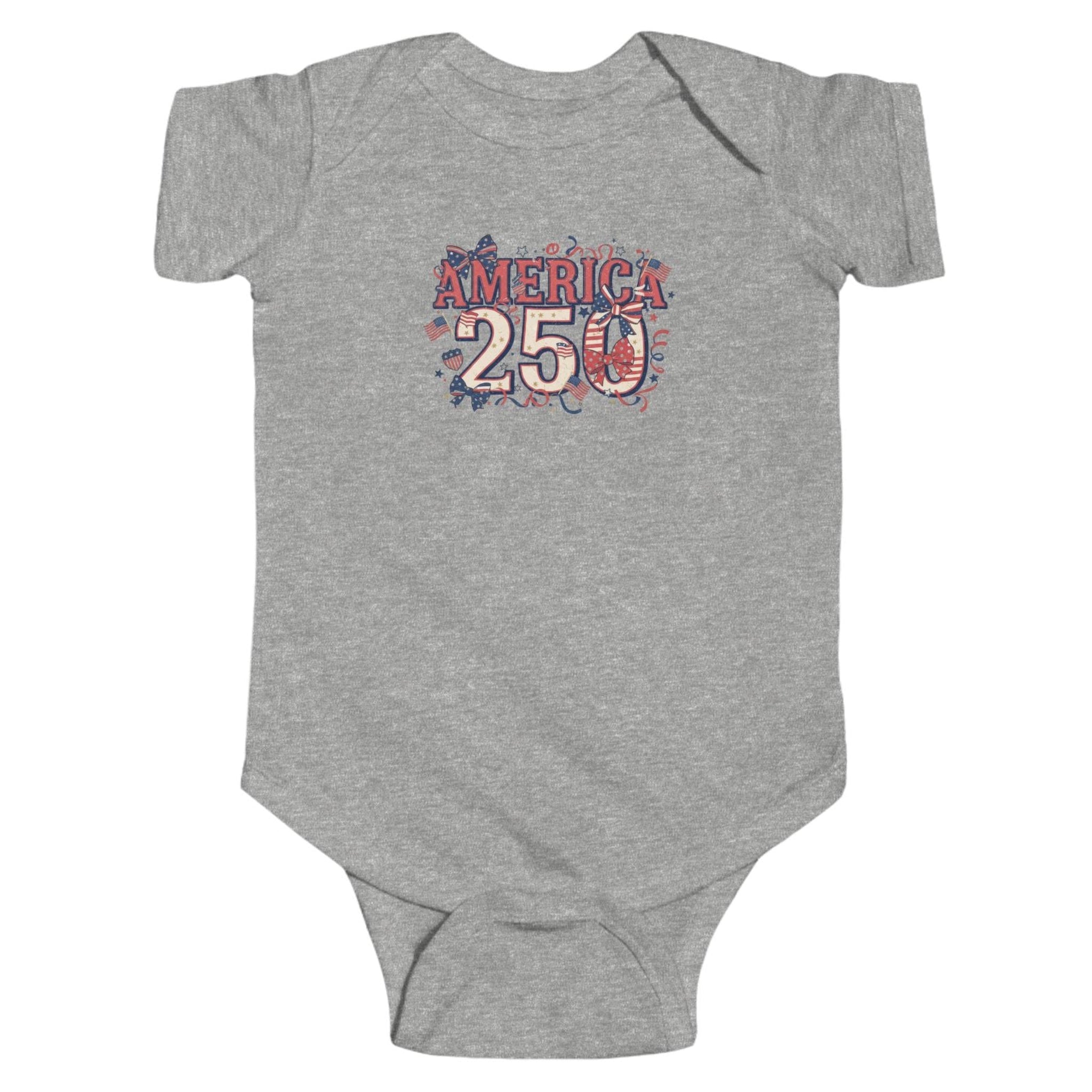 'America 250' Patriotic 4th of July Baby Onesie