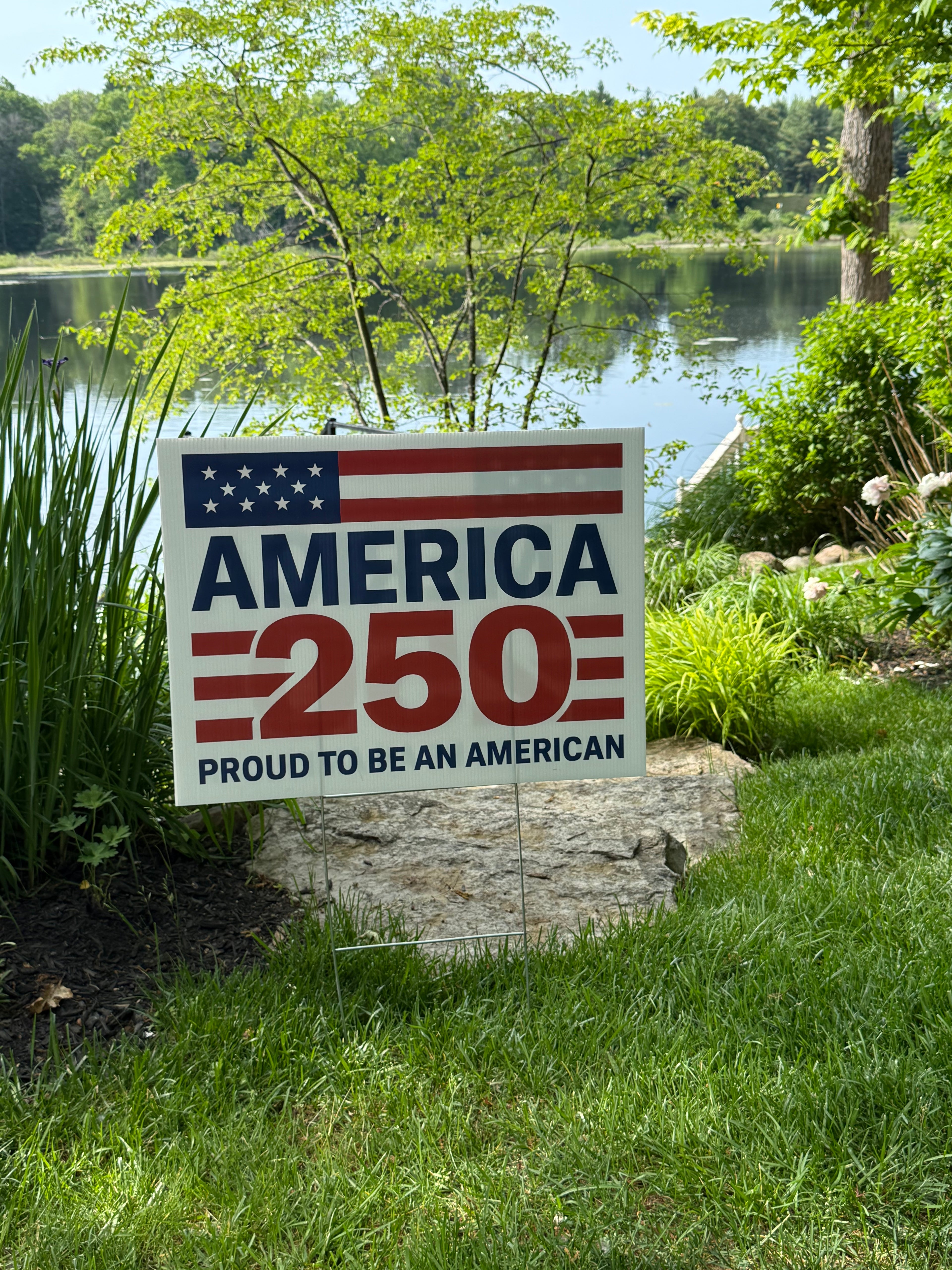 America 250 - Proud American Yard Sign