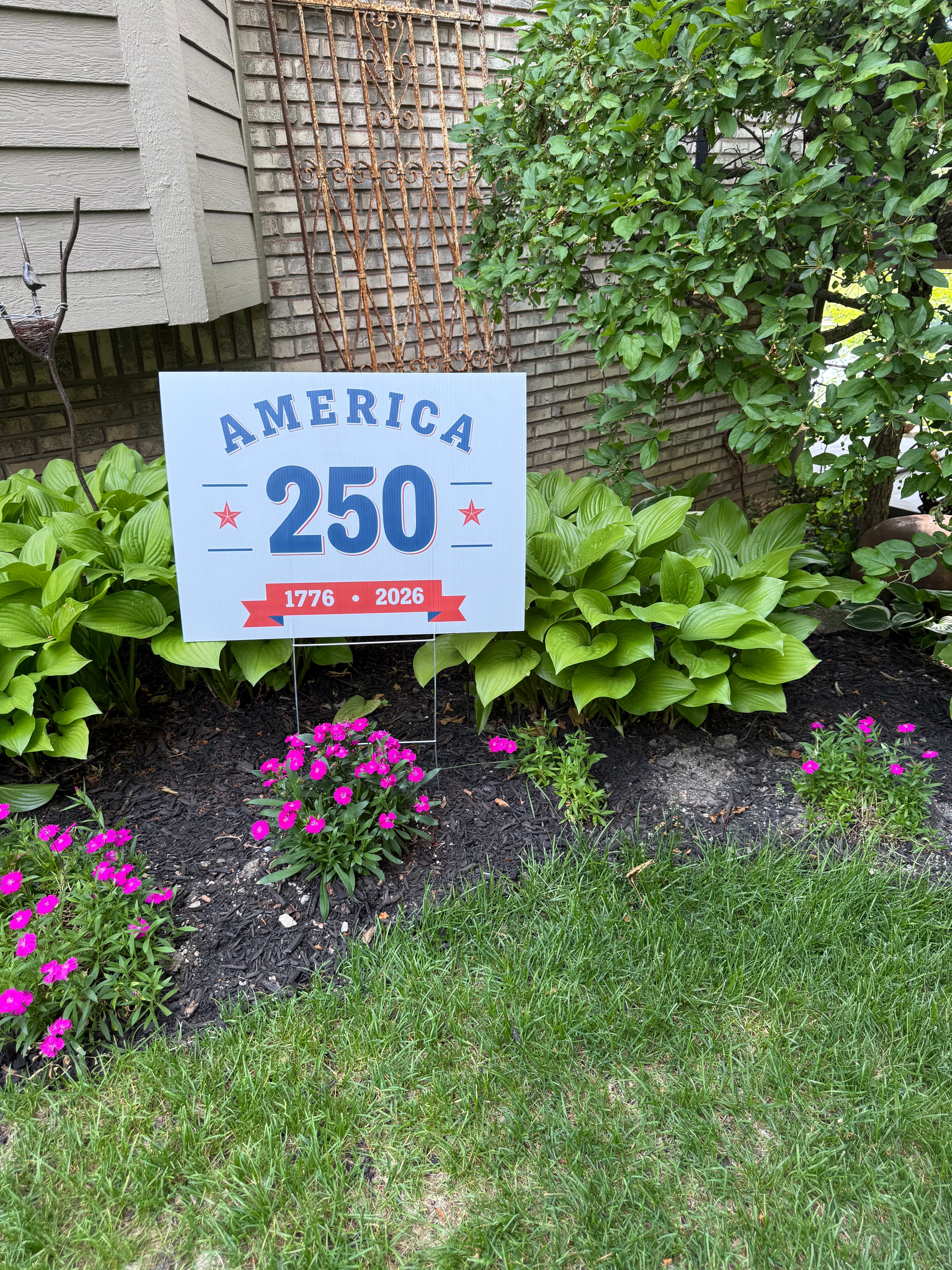 America 250 -  1776-2026 Yard Sign