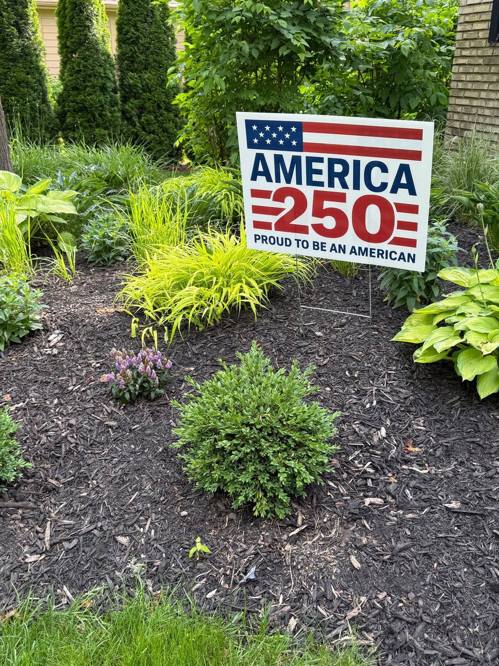 America 250 - Proud American Yard Sign
