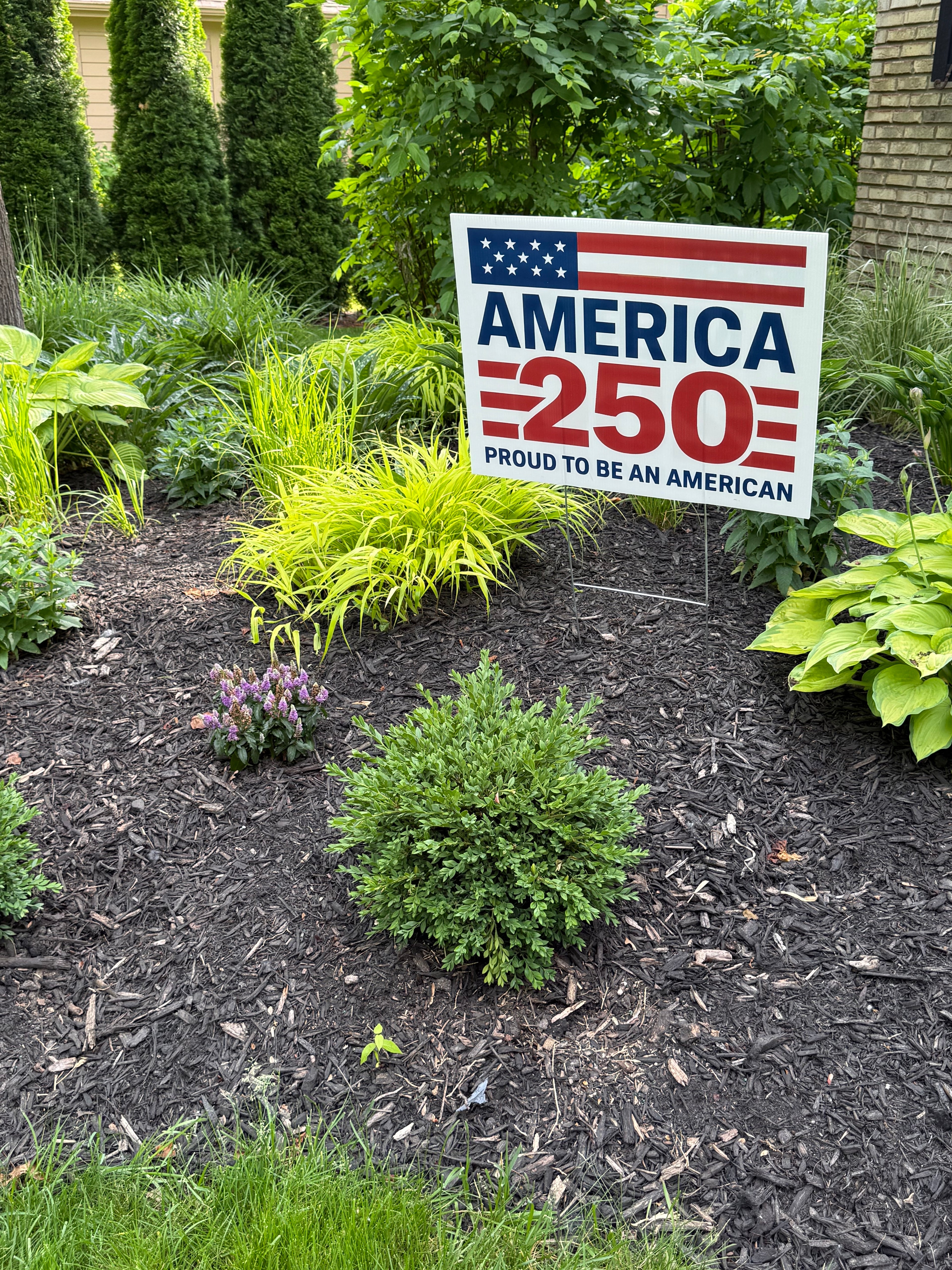 America 250 - Proud American Yard Sign