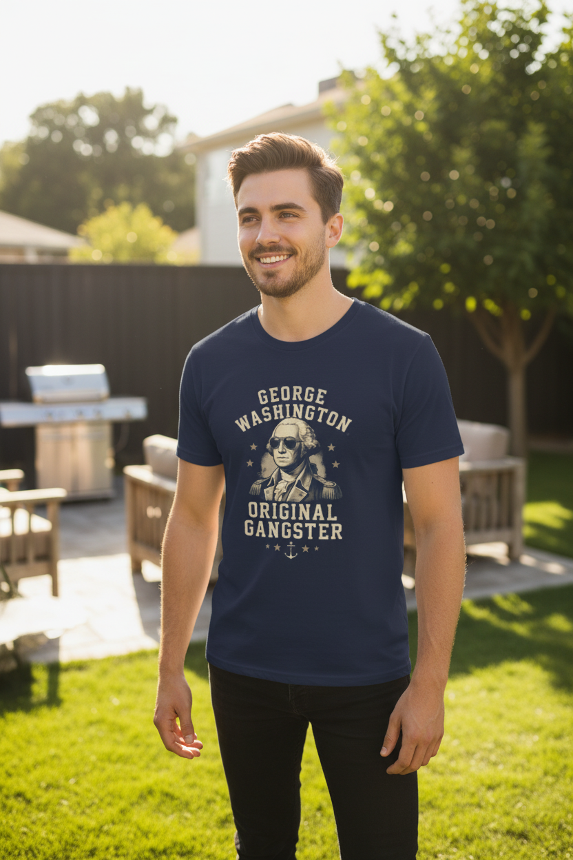 George Washington OG Tee - Guy in Backyard