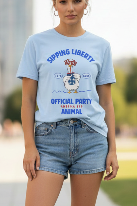Sipping Liberty - Shorts Style